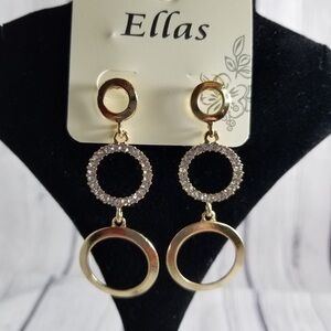 Ellas Gold Tone Dangle Earrings